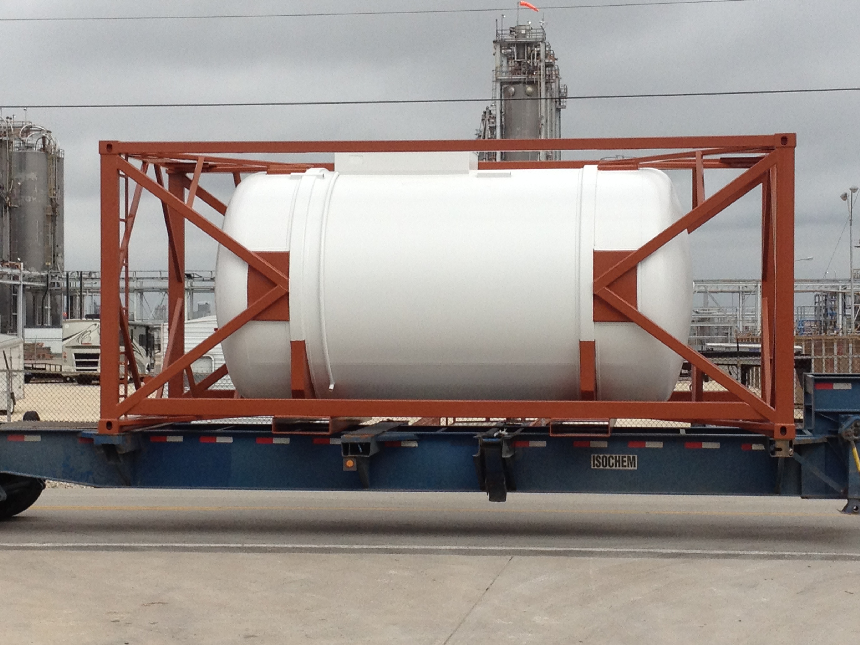 Bulk liquid transport in intermodal ISO tank containers